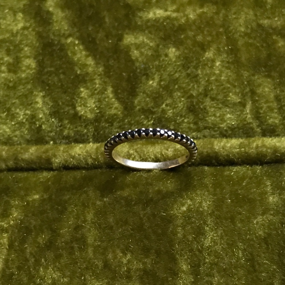 Black Diamond Micro Pave in 14K Yellow Gold - Picture 3 of 8